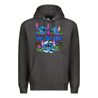 Charcoal Heather preview flower stitch 4 th grade Premium Hoodie - AdoDesignShop