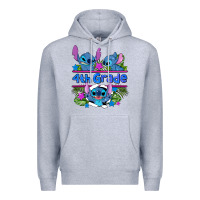 Heather Grey preview flower stitch 4 th grade Premium Hoodie - AdoDesignShop