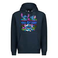 Navy preview flower stitch 4 th grade Premium Hoodie - AdoDesignShop