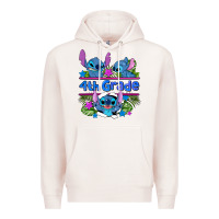 Pale Pink preview flower stitch 4 th grade Premium Hoodie - AdoDesignShop