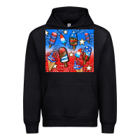 Black american popsicle and stars Urban Hoodie - AdoDesignShop