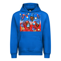 Cobalt american popsicle and stars Urban Hoodie - AdoDesignShop