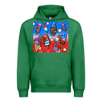 Emerald american popsicle and stars Urban Hoodie - AdoDesignShop