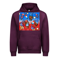Mauve Wine american popsicle and stars Urban Hoodie - AdoDesignShop