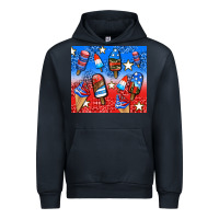 Navy american popsicle and stars Urban Hoodie - AdoDesignShop