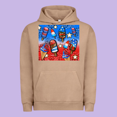 American Popsicle And Stars Urban Hoodie Designed By Adodesignshop
