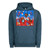 Pigment Midnight Navy american popsicle and stars Urban Hoodie - AdoDesignShop