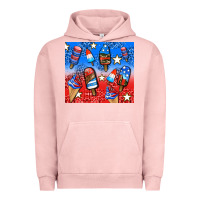 Pigment Salmon american popsicle and stars Urban Hoodie - AdoDesignShop