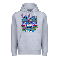 Heather Grey preview flower stitch 3rd grade Premium Hoodie - AdoDesignShop