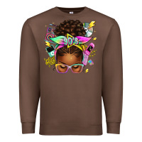 Chestnut 90s afro messy bun Premium Sweatshirt - texasbilliewilder
