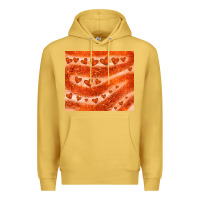 Antique Gold orange glitter heart Premium Hoodie - JahusDesignShop
