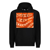 Black orange glitter heart Premium Hoodie - JahusDesignShop