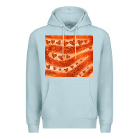 Blue Mist orange glitter heart Premium Hoodie - JahusDesignShop