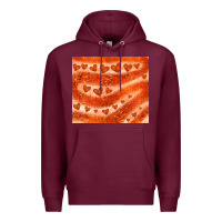 Burgundy orange glitter heart Premium Hoodie - JahusDesignShop