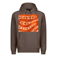 Coffee orange glitter heart Premium Hoodie - JahusDesignShop