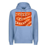 Colony Blue orange glitter heart Premium Hoodie - JahusDesignShop