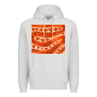 Dove Grey orange glitter heart Premium Hoodie - JahusDesignShop