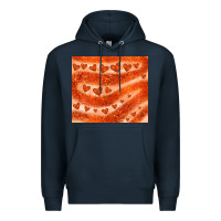 Navy orange glitter heart Premium Hoodie - JahusDesignShop