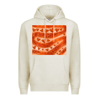 Oatmeal Heather orange glitter heart Premium Hoodie - JahusDesignShop