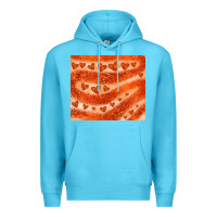 Ocean Blue orange glitter heart Premium Hoodie - JahusDesignShop
