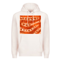 Pale Pink orange glitter heart Premium Hoodie - JahusDesignShop