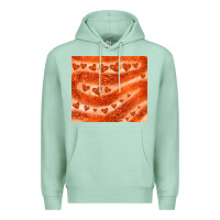 Seafoam orange glitter heart Premium Hoodie - JahusDesignShop