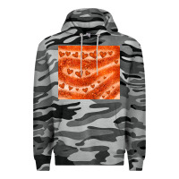 Slate Camo orange glitter heart Premium Hoodie - JahusDesignShop