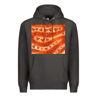 Smoke orange glitter heart Premium Hoodie - JahusDesignShop