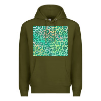 Army Green green leopard glitter Premium Hoodie - JahusDesignShop