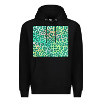 Black green leopard glitter Premium Hoodie - JahusDesignShop