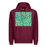 Burgundy green leopard glitter Premium Hoodie - JahusDesignShop