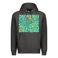 Charcoal Heather green leopard glitter Premium Hoodie - JahusDesignShop