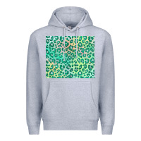 Heather Grey green leopard glitter Premium Hoodie - JahusDesignShop