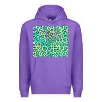 Purple green leopard glitter Premium Hoodie - JahusDesignShop
