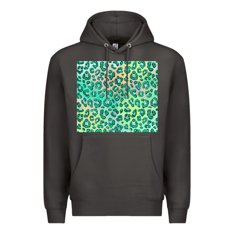 Green Leopard Glitter Premium Hoodie by JahusDesignShop | Teevron