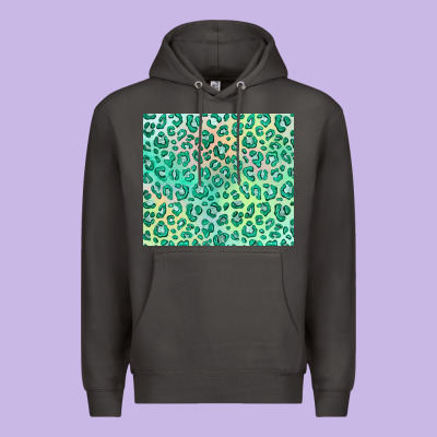 Green Leopard Glitter Premium Hoodie Designed By Jahusdesignshop