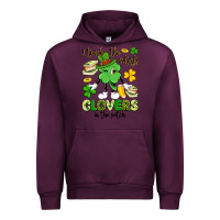 Mauve Wine i teach the cutest clovers in the patch Urban Hoodie - Artiststas