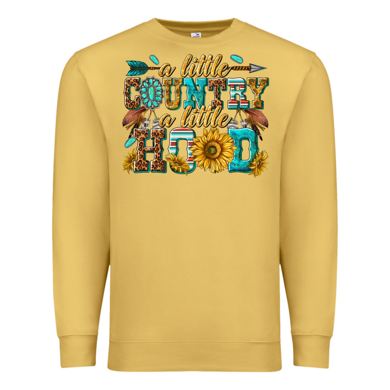 A Little Country A Little Hood Premium Sweatshirt by texasbilliewilder | Teevron