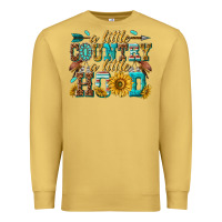 Antique Gold a little country a little hood Premium Sweatshirt - texasbilliewilder