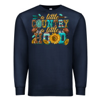 Navy a little country a little hood Premium Sweatshirt - texasbilliewilder