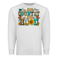 Oatmeal Heather a little country a little hood Premium Sweatshirt - texasbilliewilder