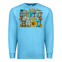 Ocean Blue a little country a little hood Premium Sweatshirt - texasbilliewilder