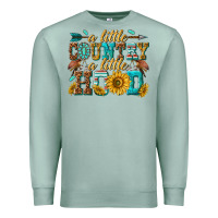 Seafoam a little country a little hood Premium Sweatshirt - texasbilliewilder
