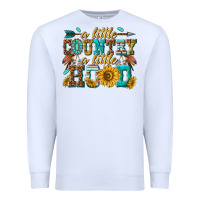 White a little country a little hood Premium Sweatshirt - texasbilliewilder