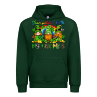 Forest Green shamrockin with my gnomies Urban Hoodie - Artiststas