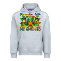 Heather Grey shamrockin with my gnomies Urban Hoodie - Artiststas