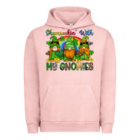 Pigment Salmon shamrockin with my gnomies Urban Hoodie - Artiststas