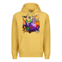 Antique Gold zombie nurse   halloween Premium Hoodie - AdoDesignShop