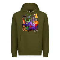 Army Green zombie nurse   halloween Premium Hoodie - AdoDesignShop