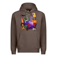 Coffee zombie nurse   halloween Premium Hoodie - AdoDesignShop
